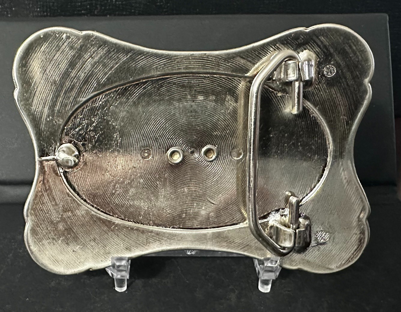 1923 United States 90% Silver Peace Dollar Belt Buckle Cowboy!