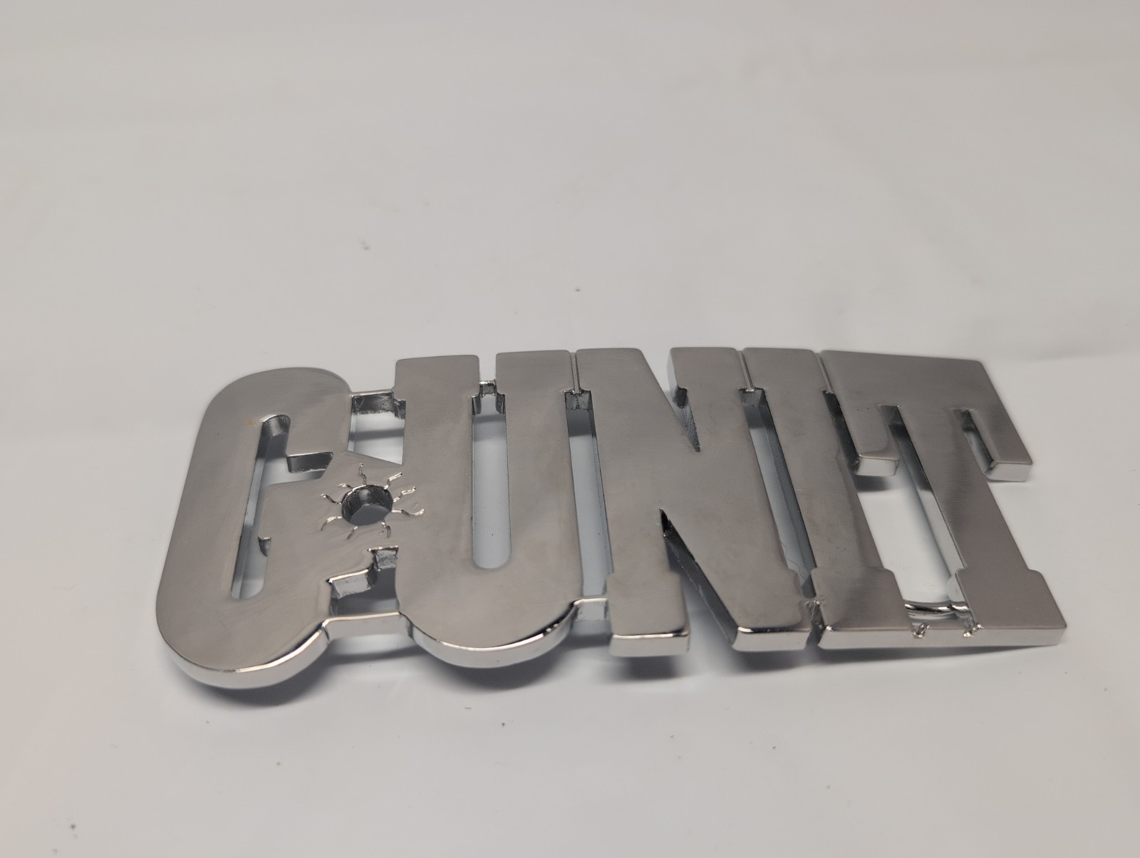 50 CENT G UNIT BELT BUCKLE CHROME VINTAGE 2000’S