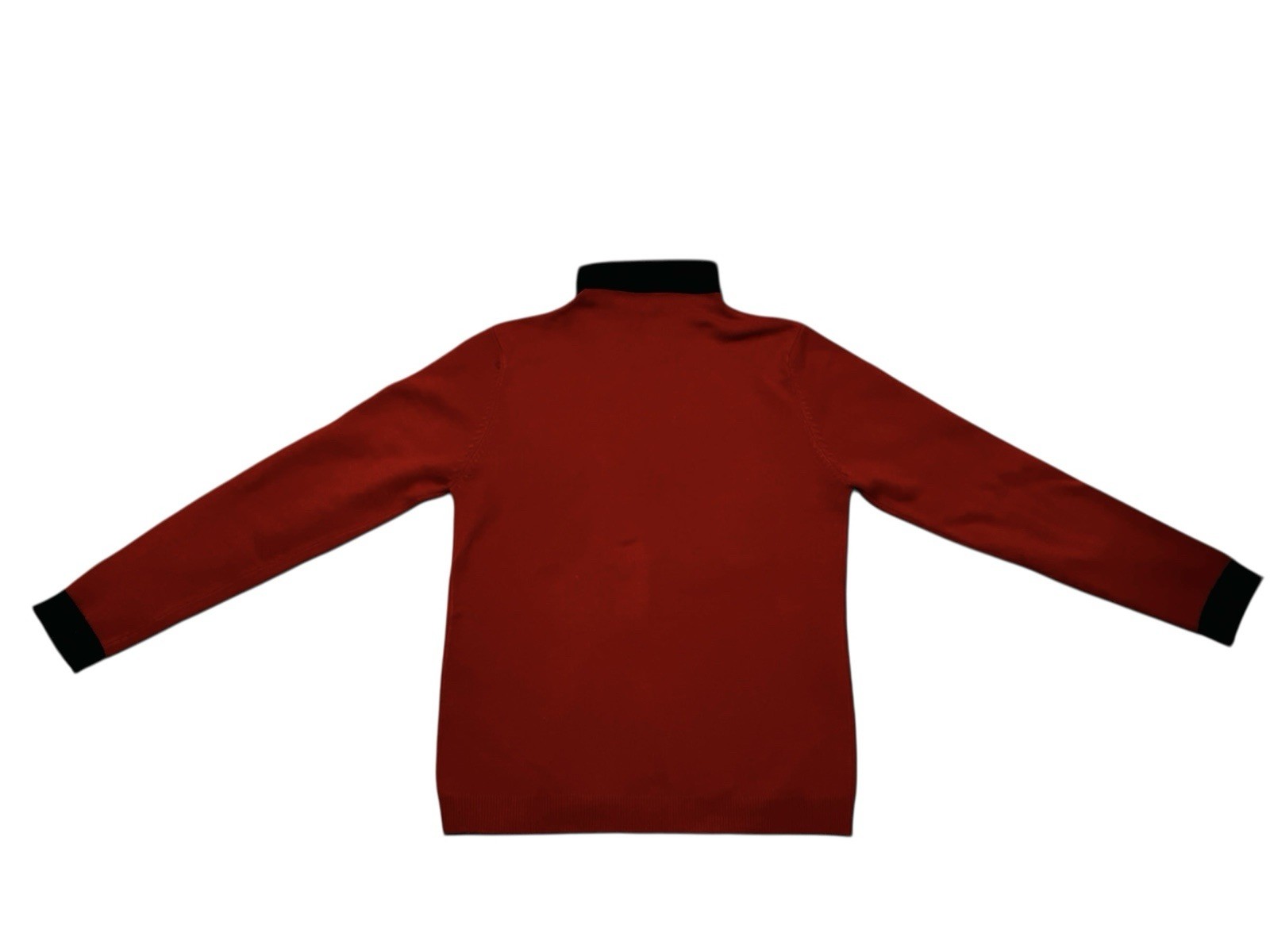 Vintage Asymmetrical Sweater Orange Black Avant-Garde Button Down Mod Knit Small