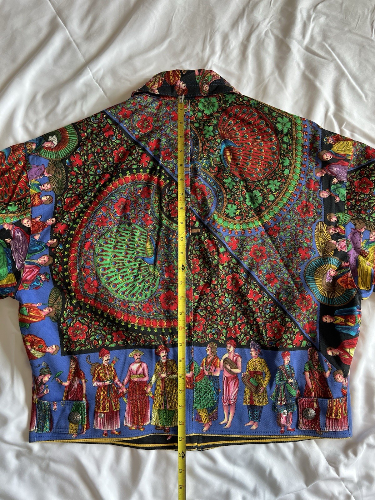 Gianni Versace Barocco Rare Vintage Men’s Denim Figures Jacket 1992 NWOT Size 54