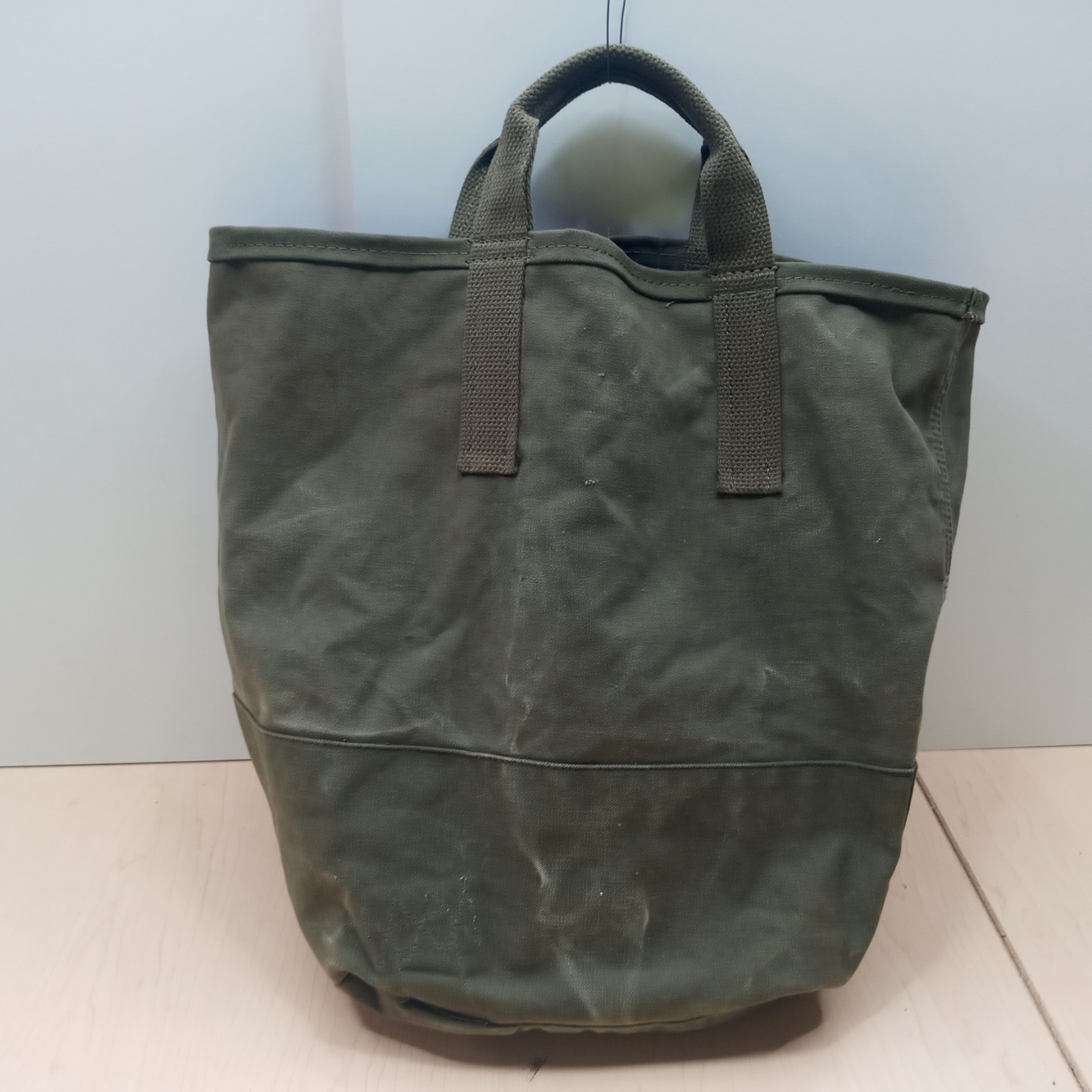 Vintage US Upcyled Duffle Bag Tote Coal Bag made with Retired US Military Duffle
