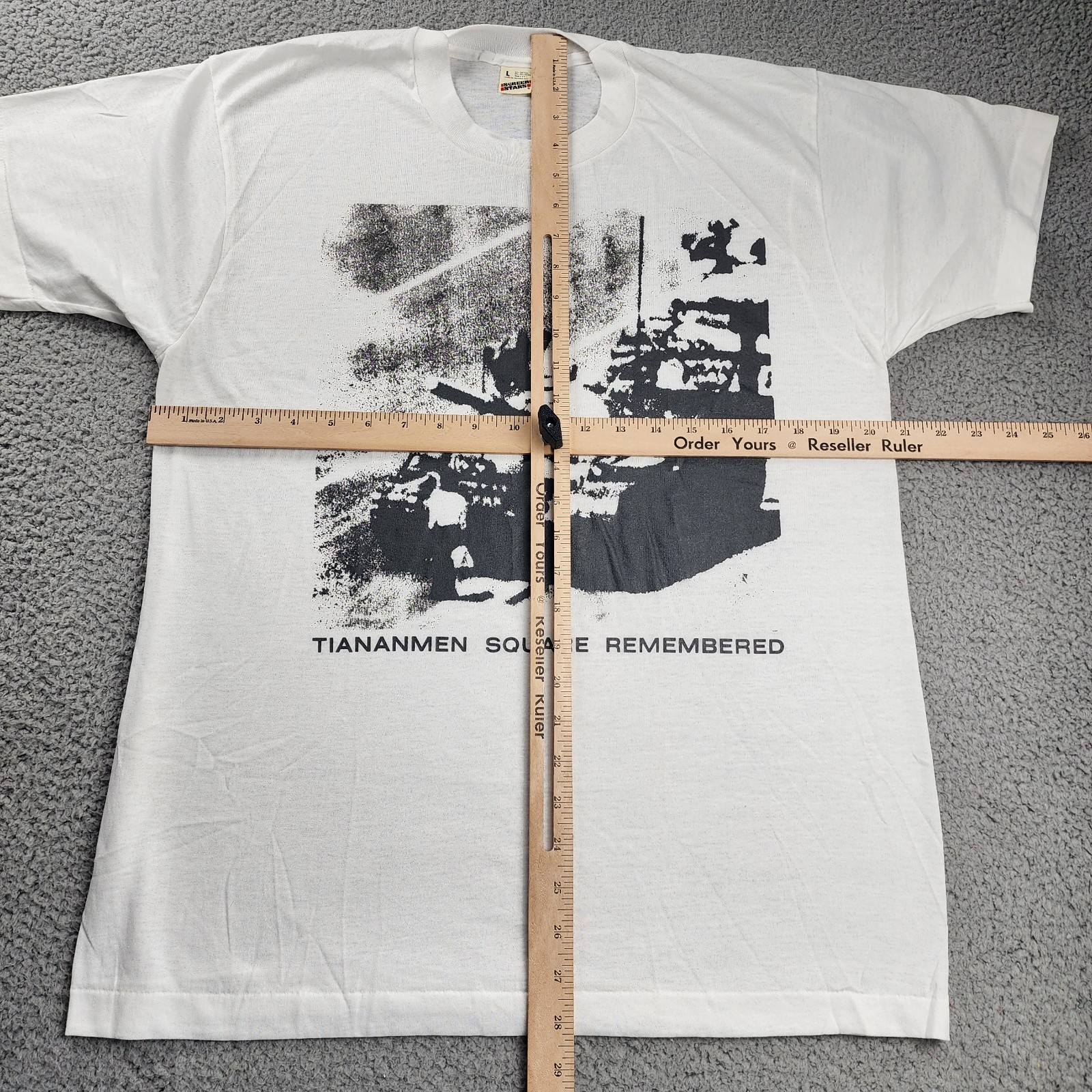 Vintage T-Shirt Large Tiananmen Square Tank Man June 1989 China Single Stitch