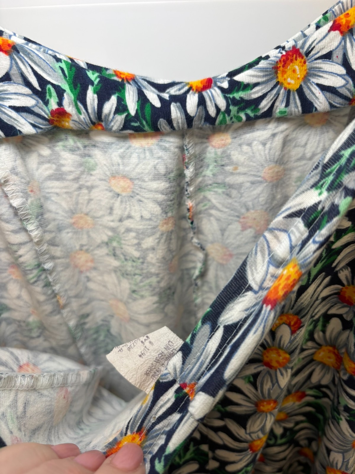 Vintage 90s Daisy Floral Rayon Romper Playsuit 90210 Y2K Tennis Prep M