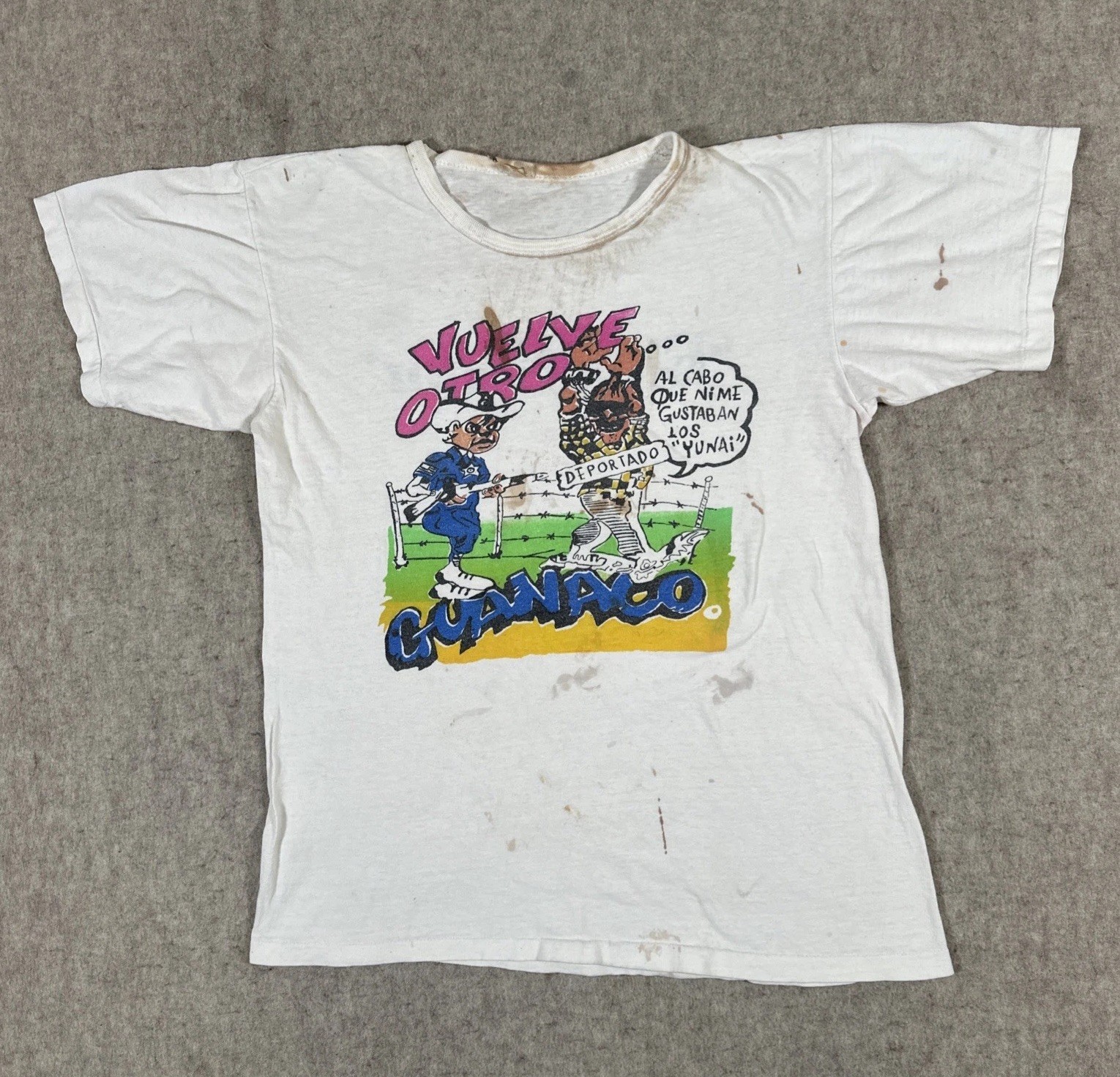 Vintage Guanaco T-Shirt Small Vuelve Otro Deportado El Salvador Distressed