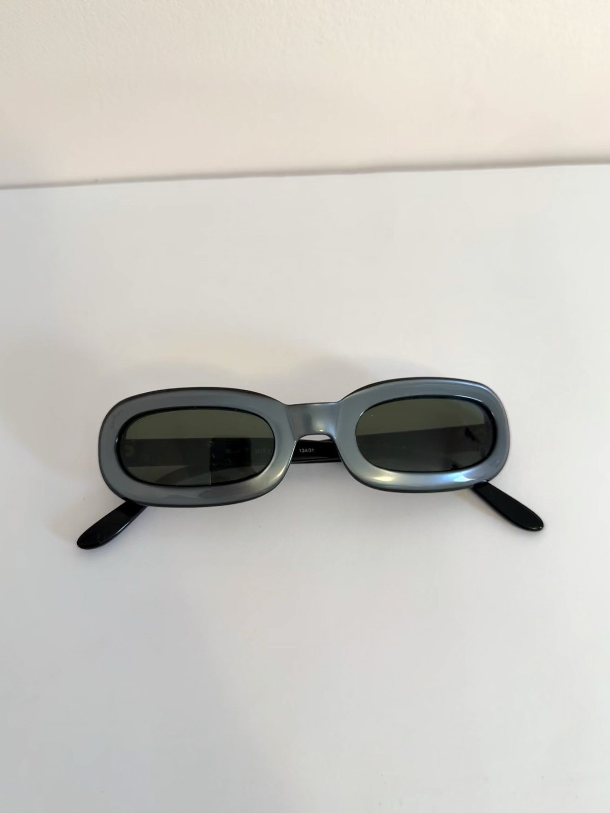 MOSCHINO sunglasses 3515-S 95/31 RARE VINTAGE 90s By persol shiny Blue/black