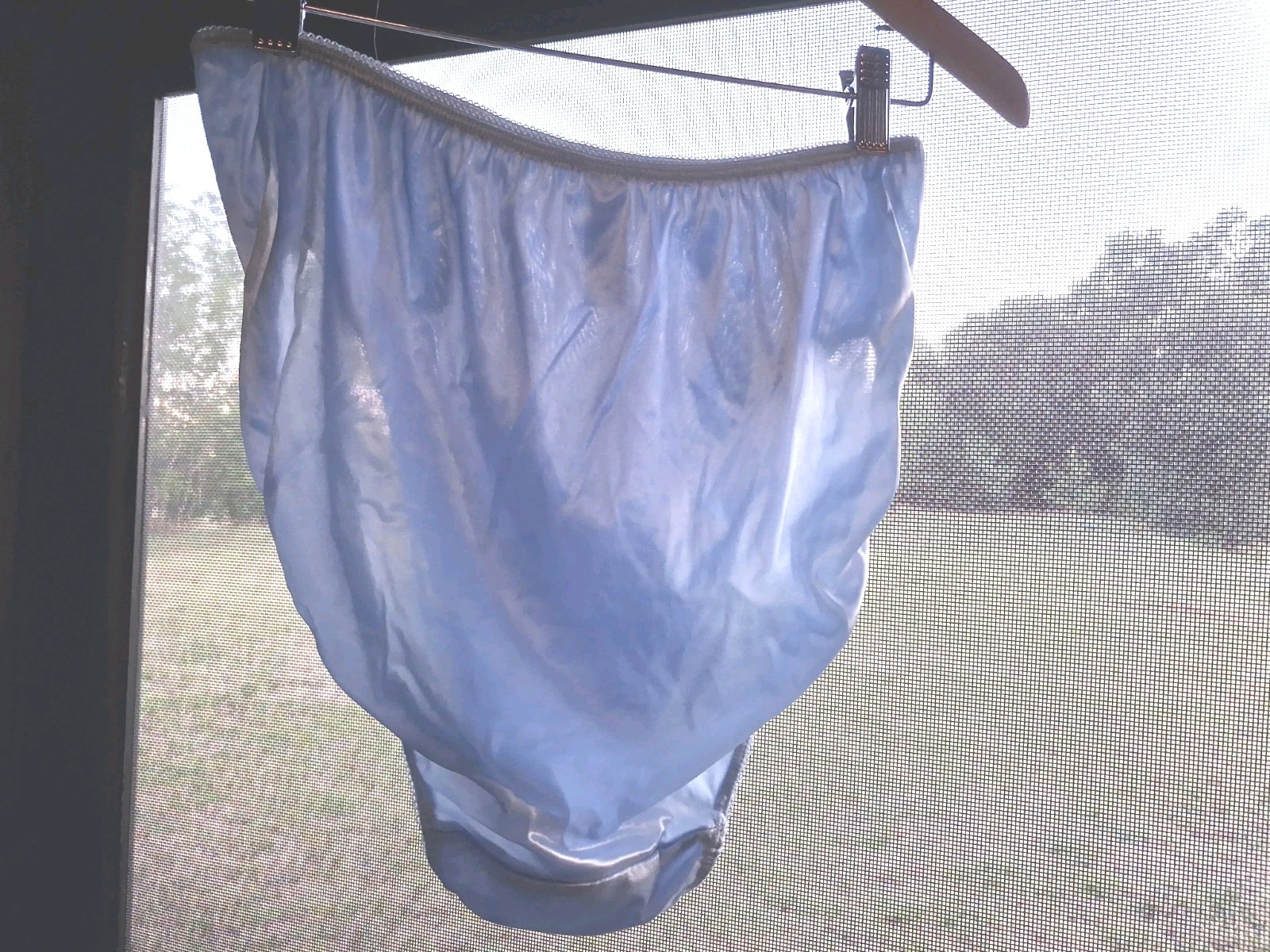 Vintage NWOT Partners Second Skin Satin Stretch GLOSSY WET LOOK Panty Nylon Sz 9