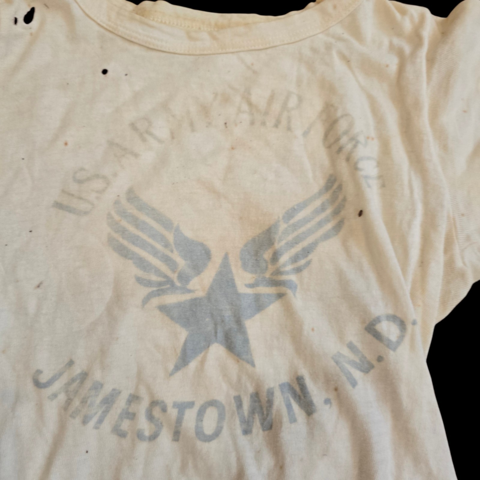 WWII US Army Air Force PT T-shirt Jamestown N. D. Original