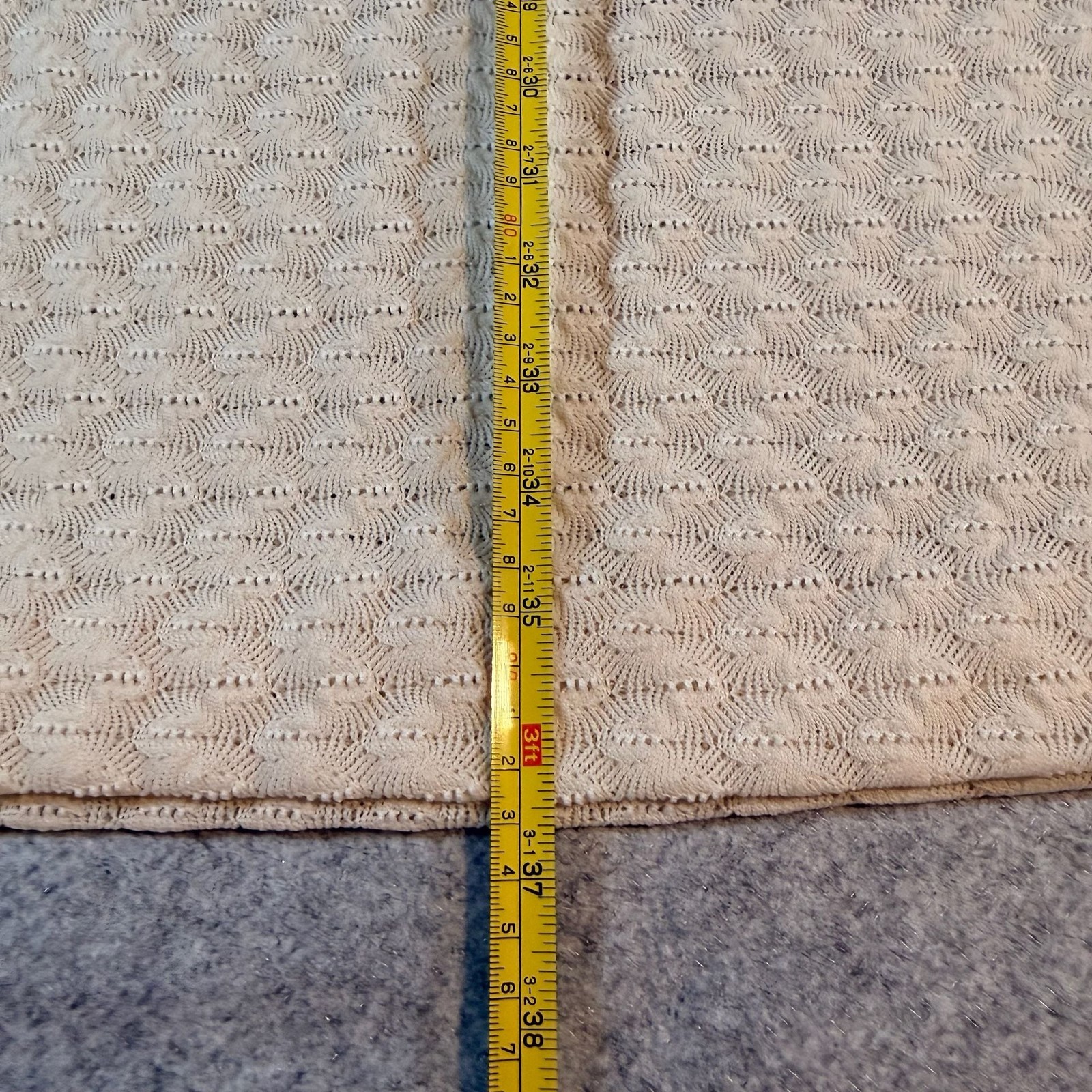 Vintage Lady Blair Ivory Textured Knit Dress Animal Belt USA Size 10 70s Boho