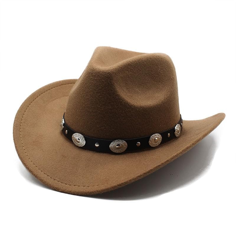 Brown Hat Bands for Cowboy Hats Women Men Retro Ethnic Handmade Black #2