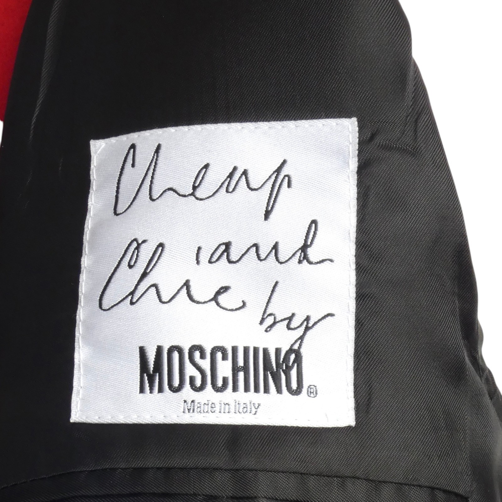 MOSCHINO – 1995 Red Wool Fringe Jacket, Size Medium