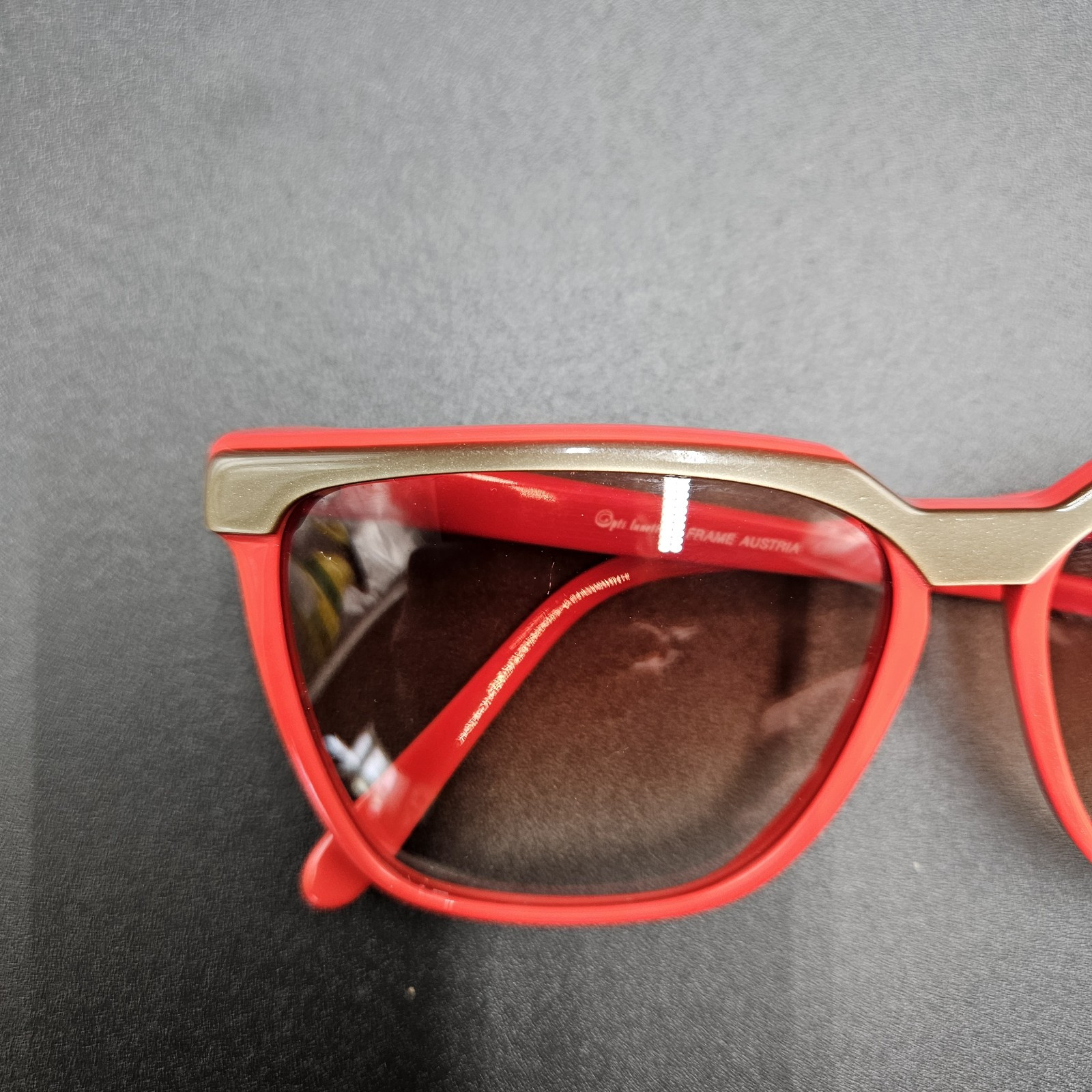 Opti Lunnetes Womens 3002 36 Sunglasses Tinted Retro 80s Oversized Austria 145mm
