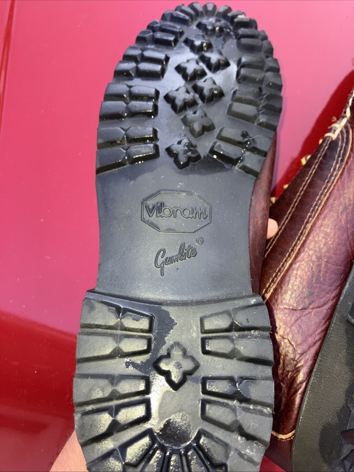 Brooklyn Boot Company Made In USA Vibram Gumlite Real Leather Shoes Vintage