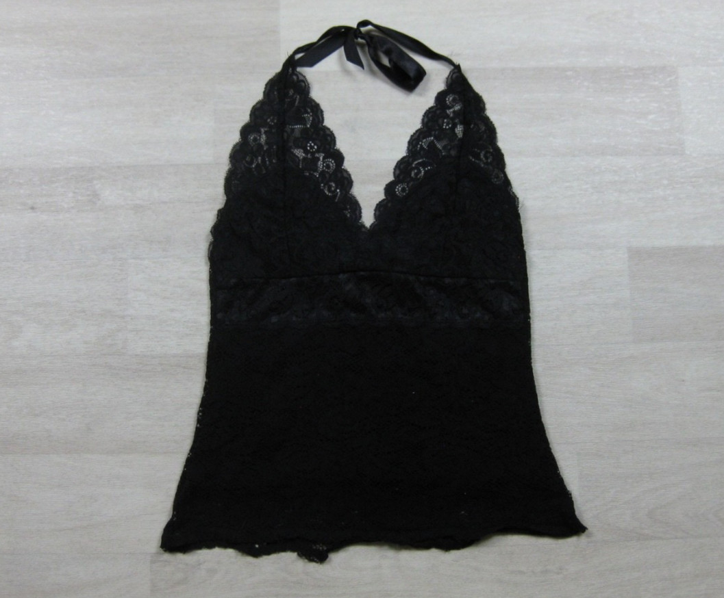 Vintage Y2K Forever 21 Halter Top Womens (M) Lace Indie Sleaze Club Wear