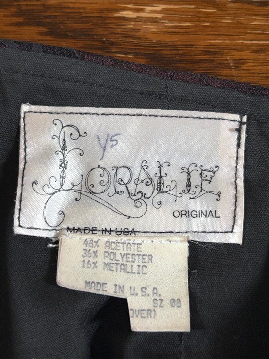 Loralie Original VTG Strapless Evening Dress in Deep Plum with Side Bow, 8