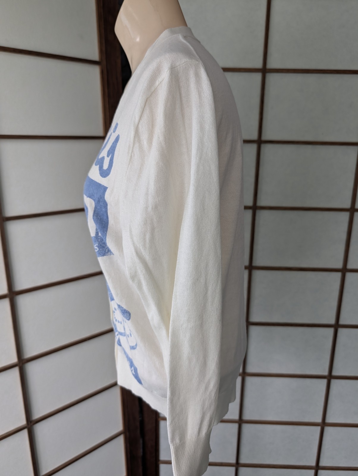 Vtg J Crew “Le Jardin” Cardigan Sweater V-Neck 3/4 Sleeves Cotton Spr 2008 M/L