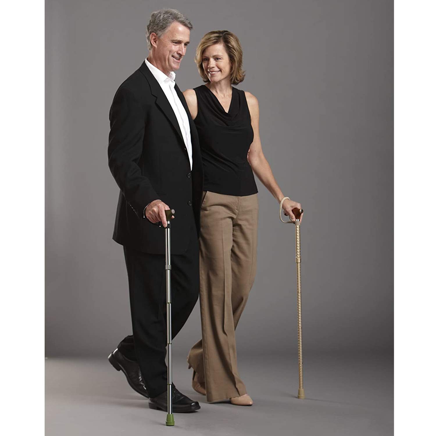 Switch Sticks Folding Walking Cane For Women & Men Engraved Rose Gold