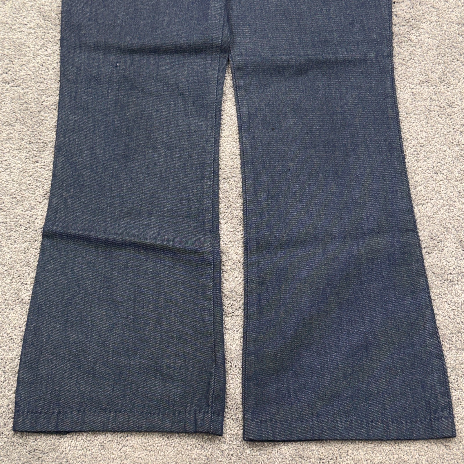 Vintage 70s Bell Bottom Flare Jeans Talon Zip Dark Wash Denim 32×30 USA