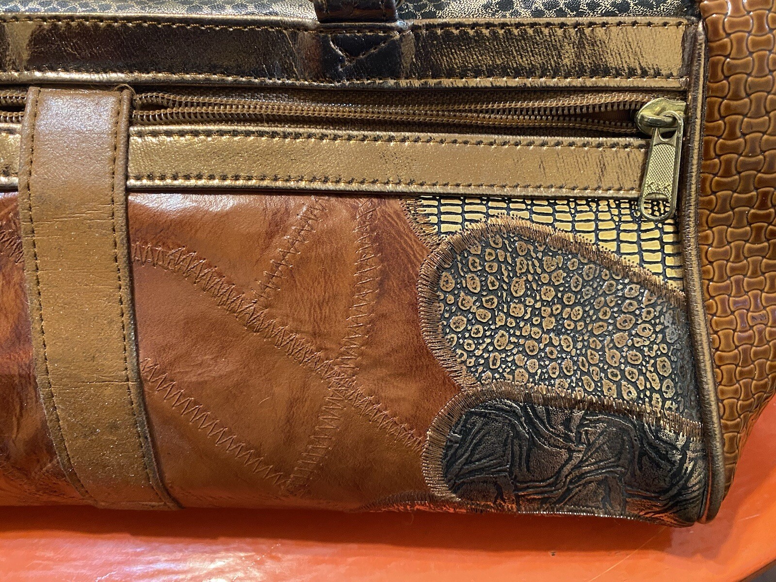 Vintage Sam Dae Rose Leather Purse/Handbag. New Old Stock. Korea. READ!