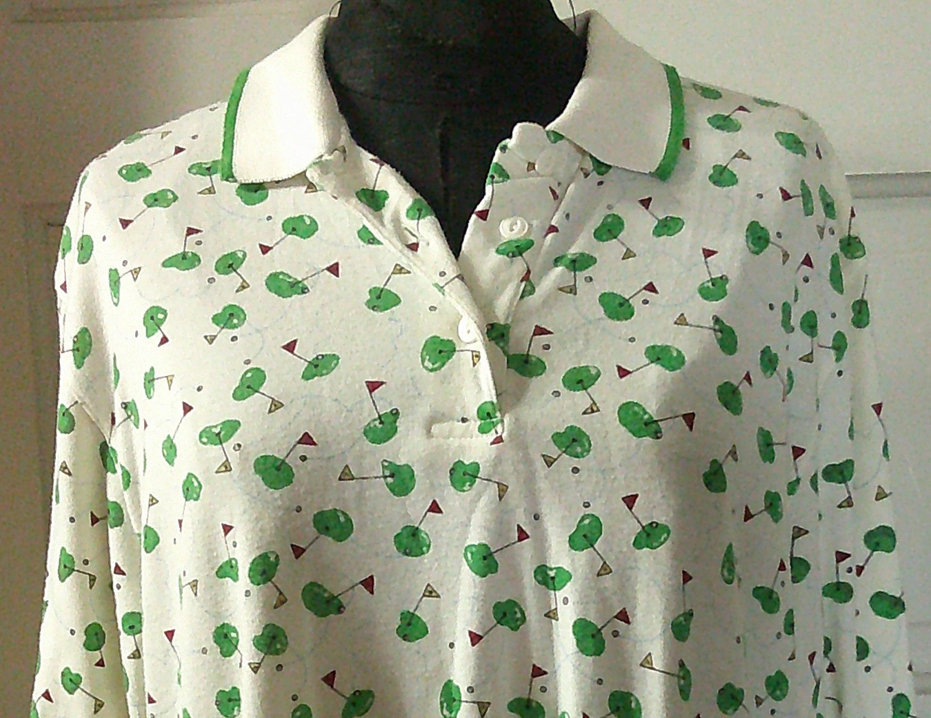 CABIN CREEK SS Smooth Polo 80’s GOLF Shirt Top Blouse L