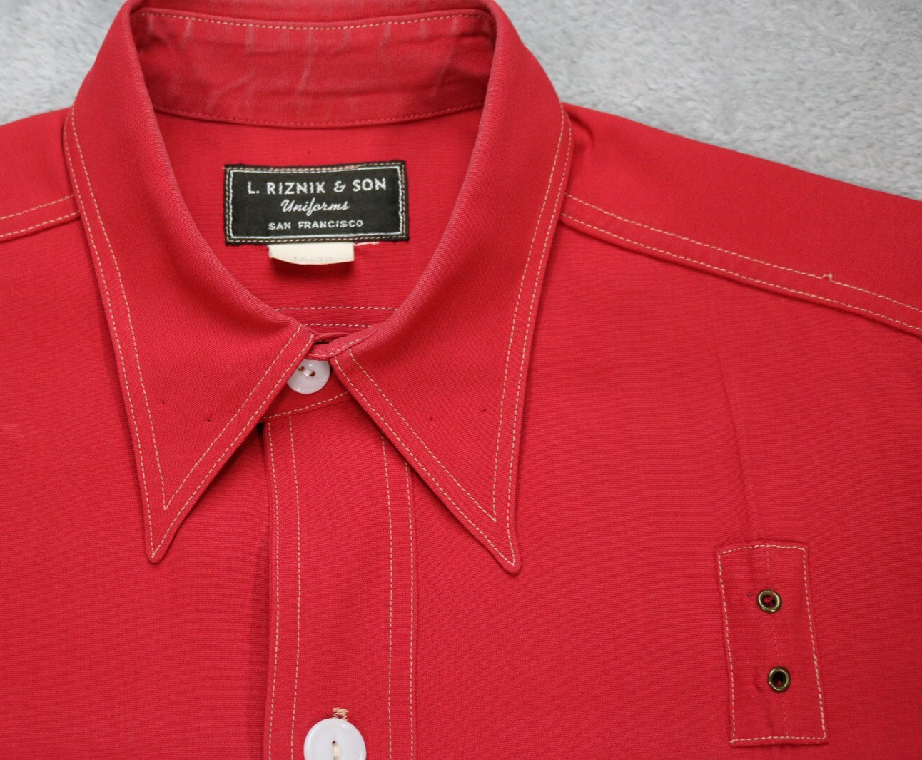 Vintage 50s L Riznik & Son Worsted Wool Western Rockabilly Workwear Shirt USA