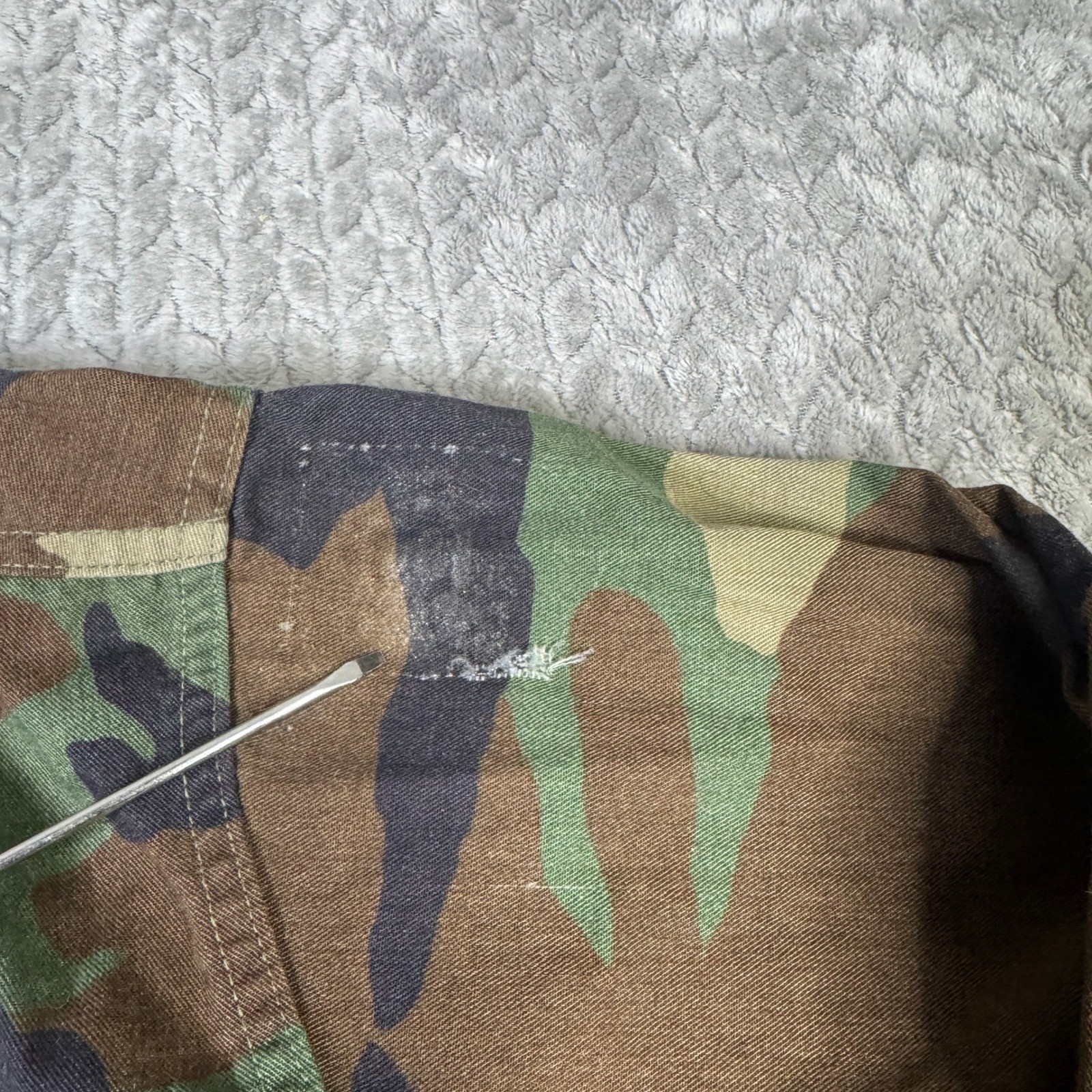 Vintage US Army Woodland Camo BDU Field Jacket Coat Military Issue Camouflage