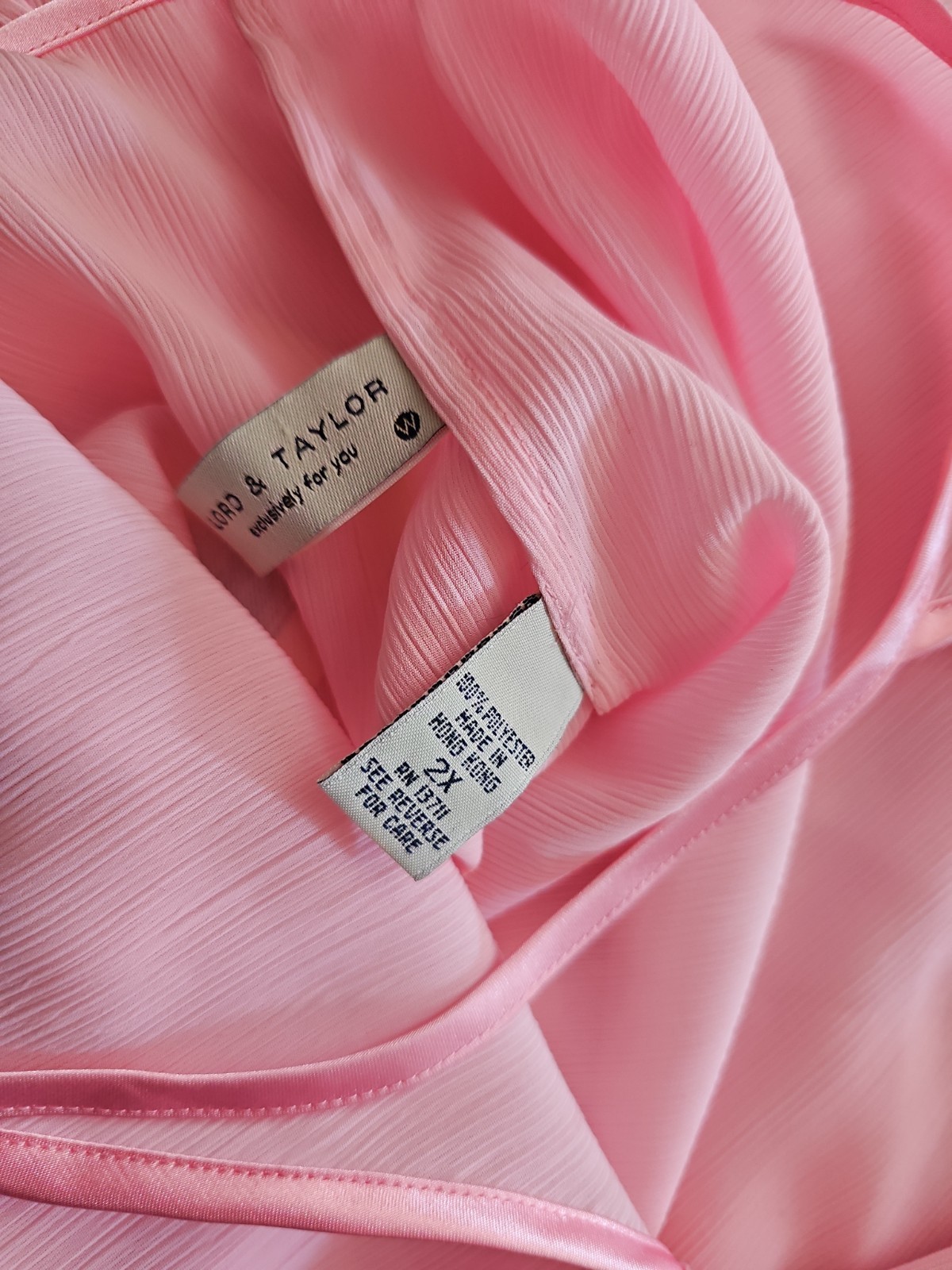 NOS Lord & Taylor Nightgown Wo.an Sz 2 Xl Pink Cami Dress