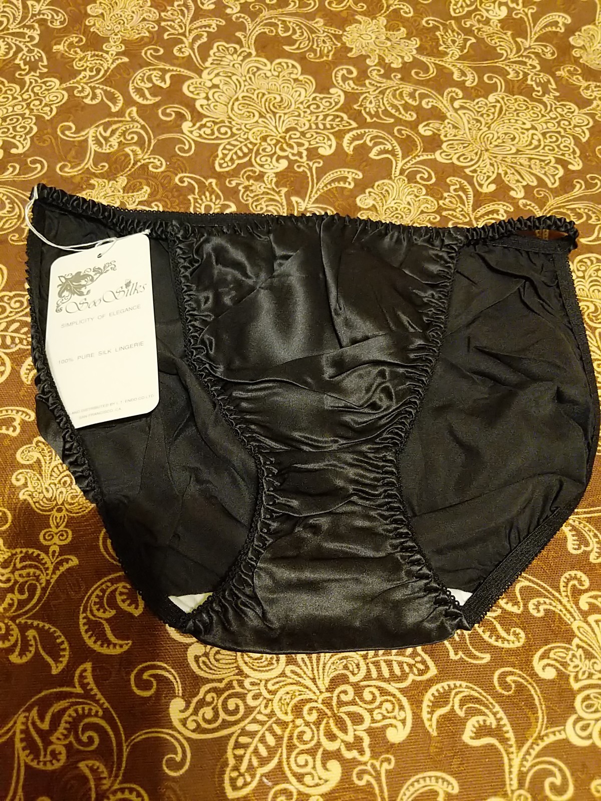 Vtg Soo Silks Satin String Bikini Panties Size Medium