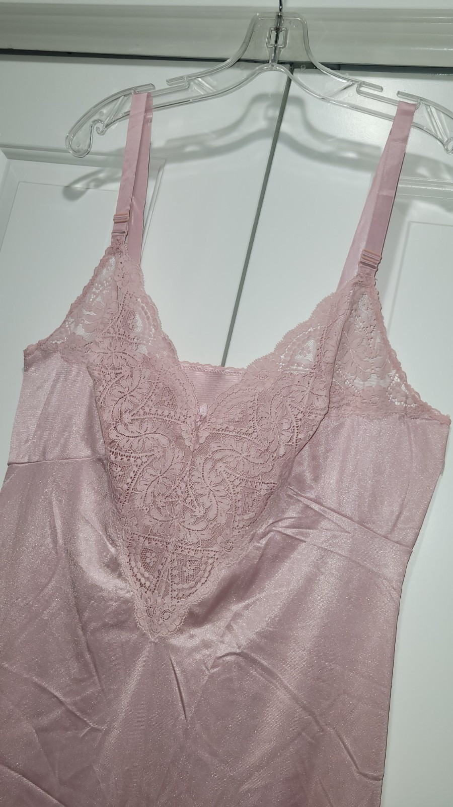 Vintage Vassarette (Size 38F) “Underneath It All” Full Slip Soft Pastel Pink