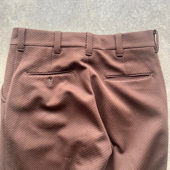 Vintage brown flared wide leg trouser pants 32″ waist