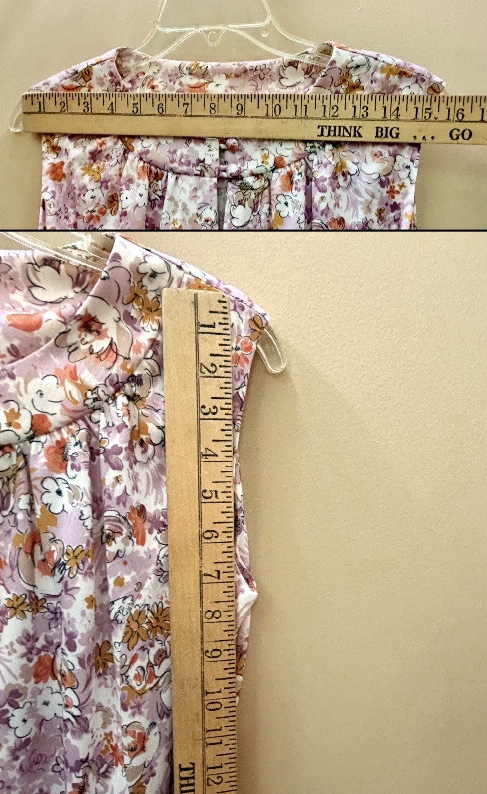 Vtg British Lady 1970s Floral Zip-Belted Sleeveless Retro Cottage Chic Day Dress