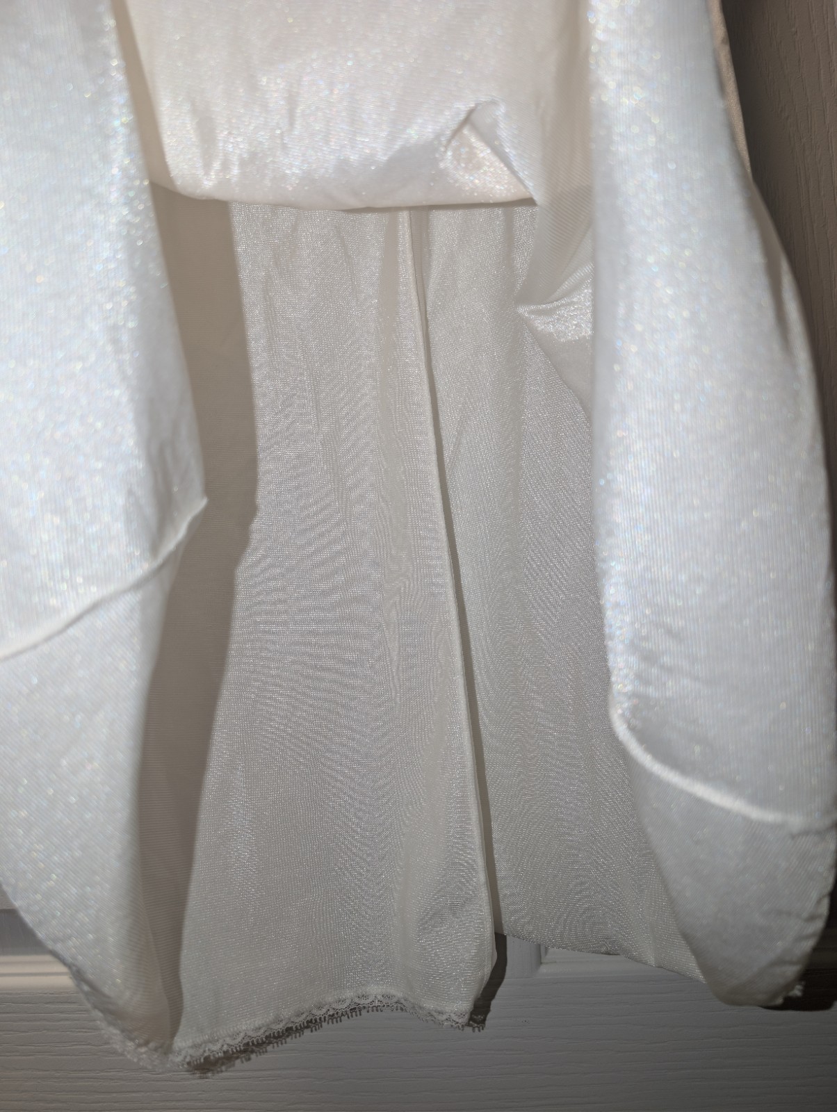Vtg Vassarette 38A Underneath It All Off-White Full Slip Lace Trim Satin Essence