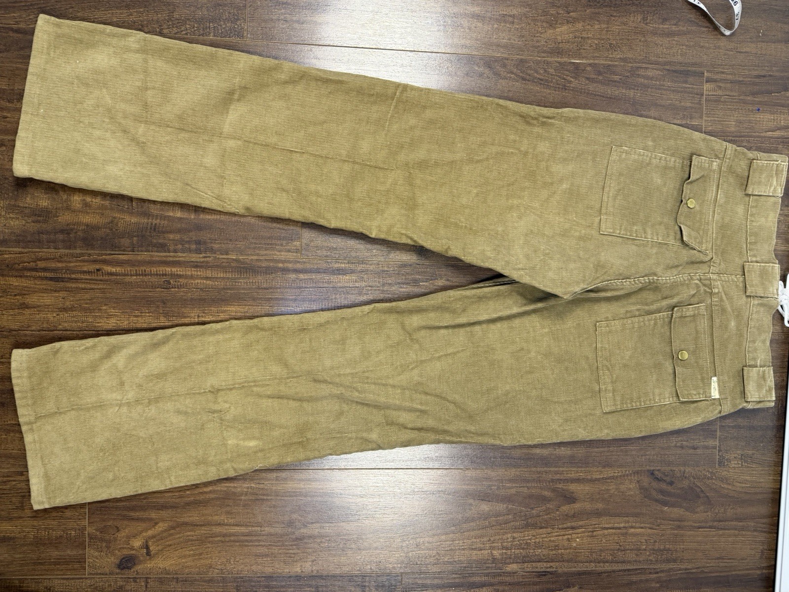 Vintage 1970S Hilary Field Wear Cargo Corduroy Pants 34×32