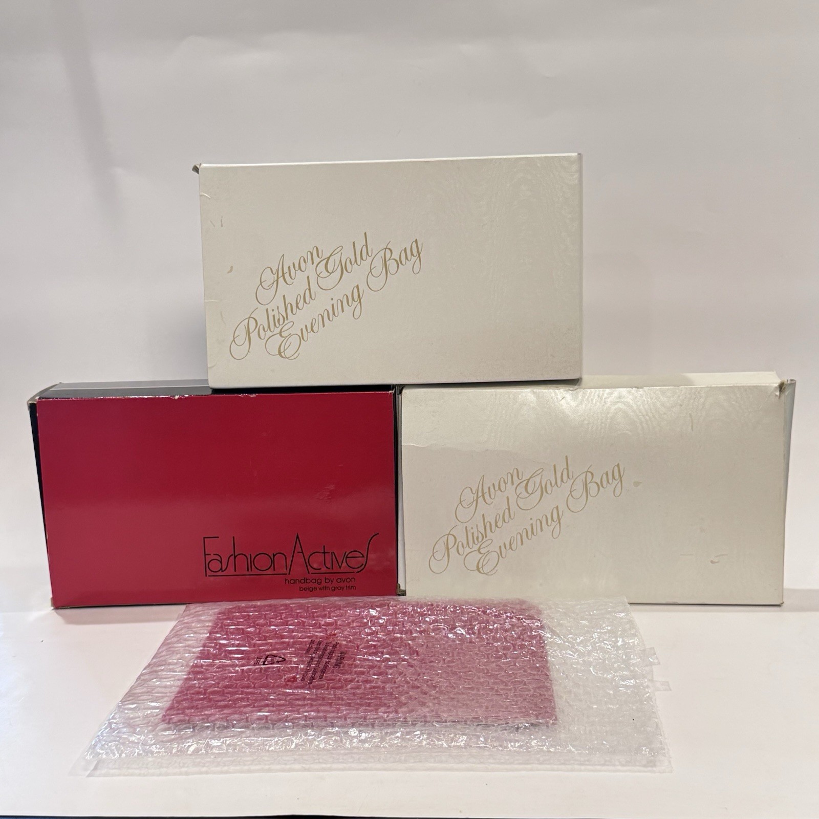 Collection of NEW Vintage Gold Red Purse Clutch Fanny Pack IOB 4pc