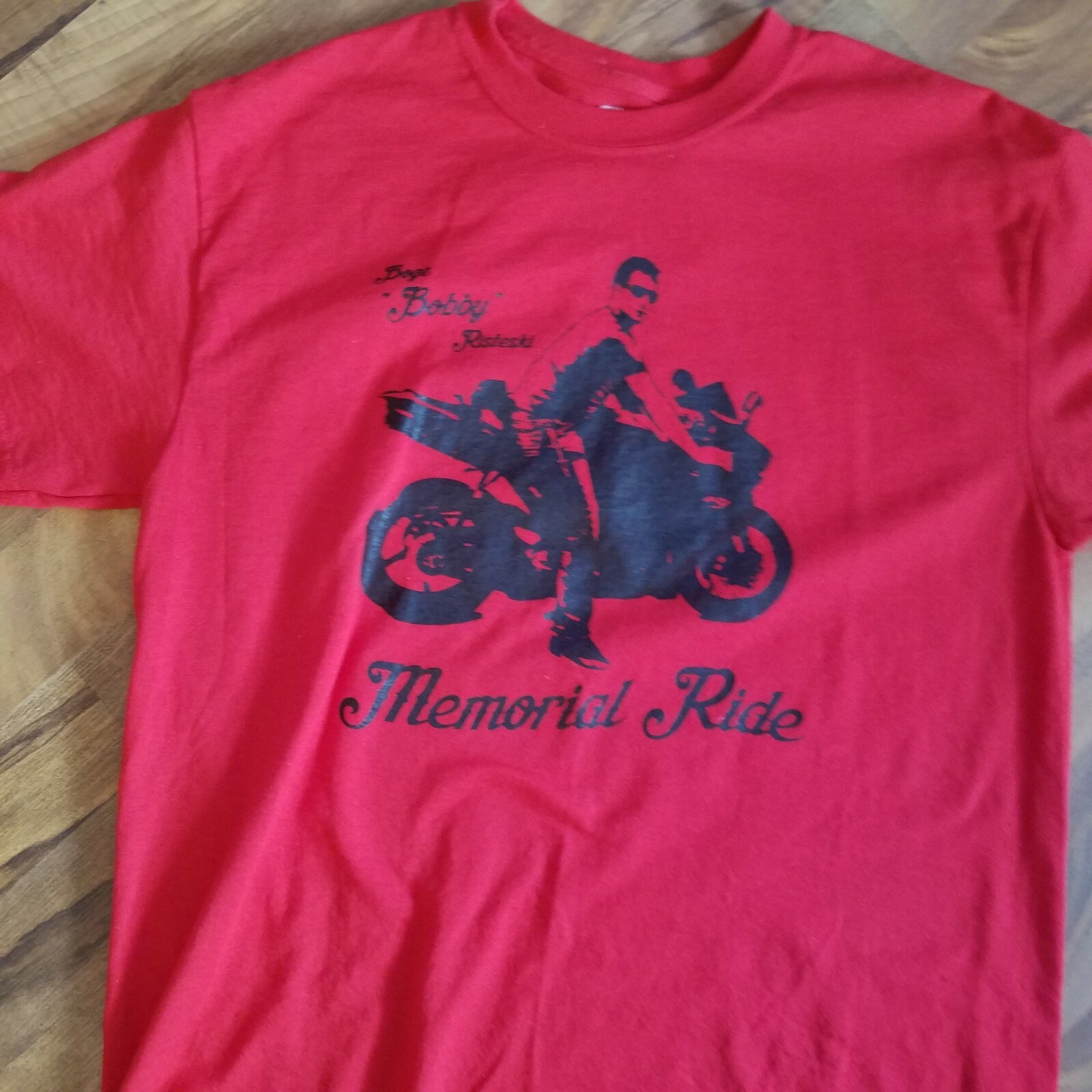 Boge Bobby Risteski Memorial Ride M T-shirt Medium Biker Patriotic red Man Tub19