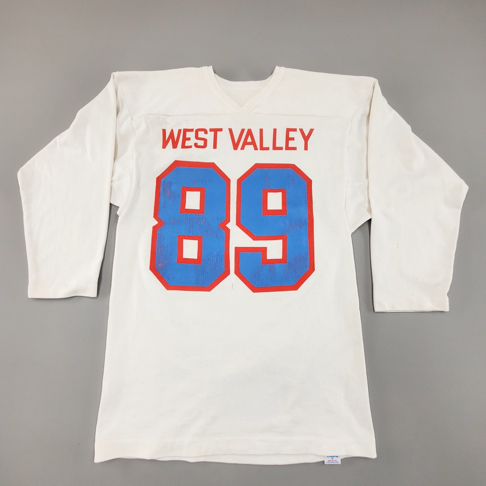 Vtg 70s Russell Athletic 3/4 Sleeve Jersey Shirt Size M West Valley USA Made
