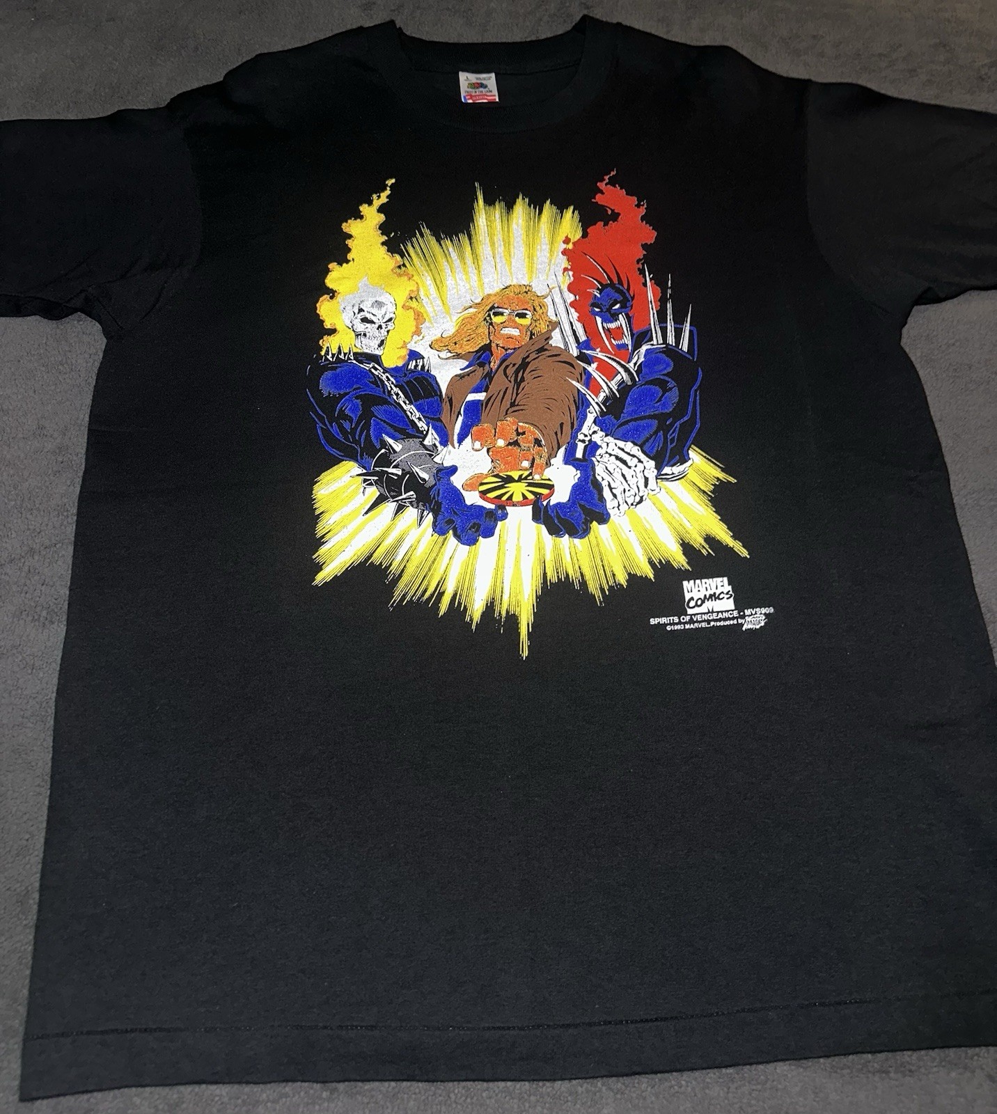 90s Vintage Marvel Comics Ghost Rider T-shirt Size L