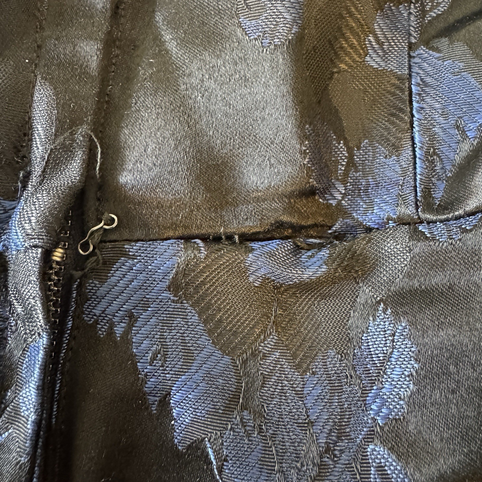 Gorgeous 1950s Vintage Suzy Perette Fit And Flare Black And Blue Party Dress