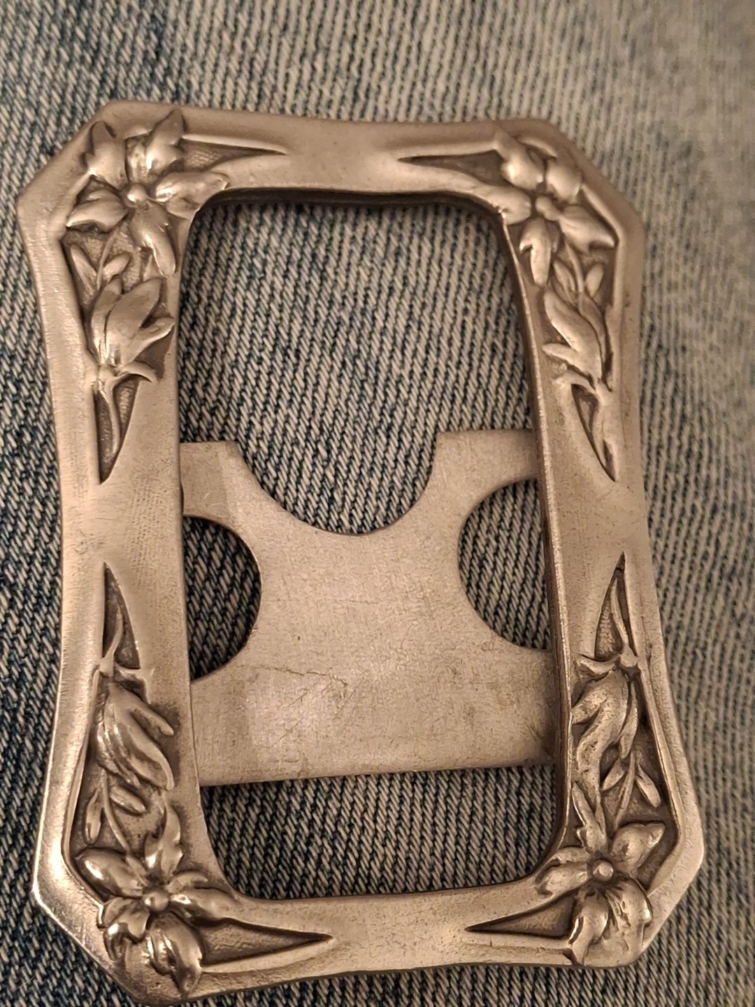 Elias Fine Pewter Art Nouveau Design 180L Belt Scarf Buckle Vintage HTF