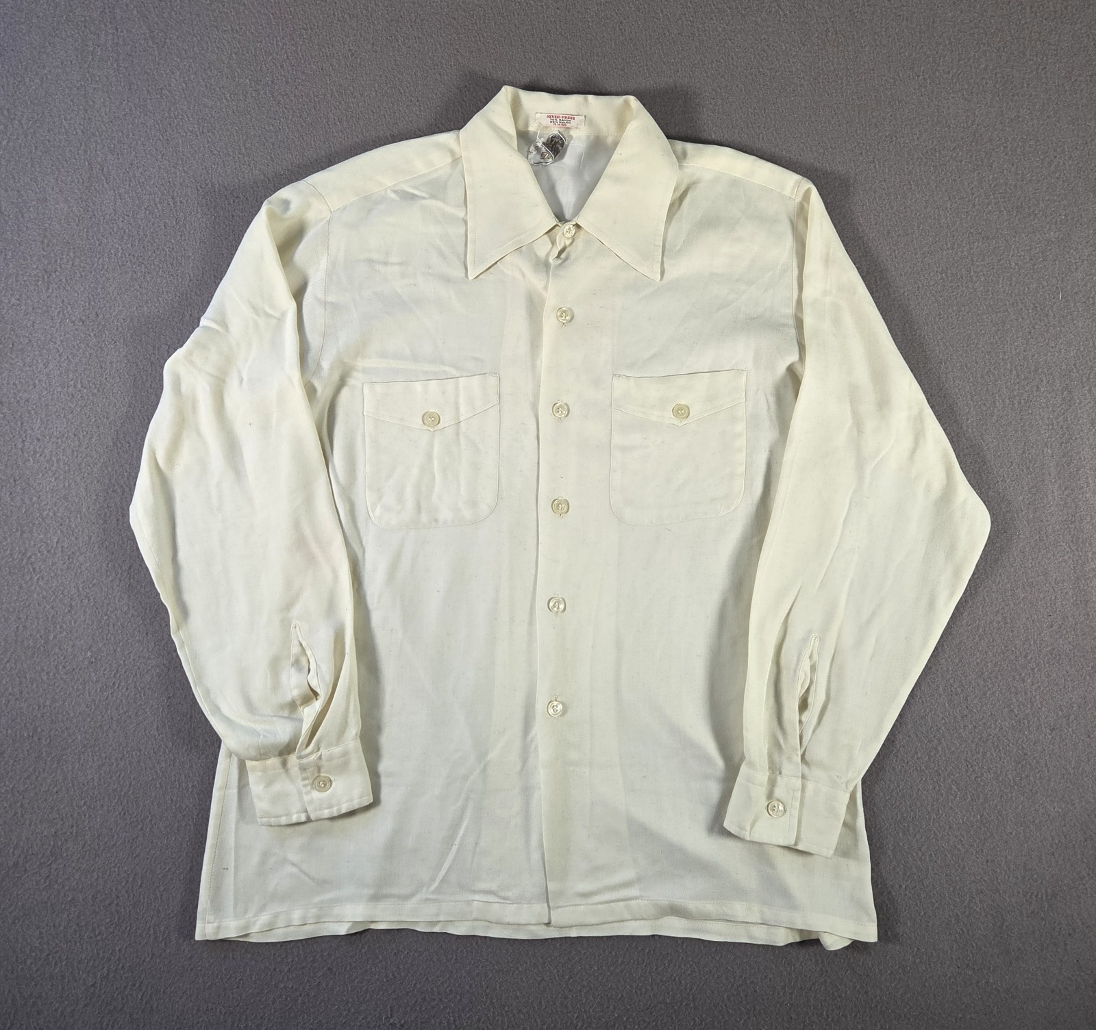 Vintage Donegal Shirt Mens Medium Rayon Blend Long Sleeve Button Up Lightweight