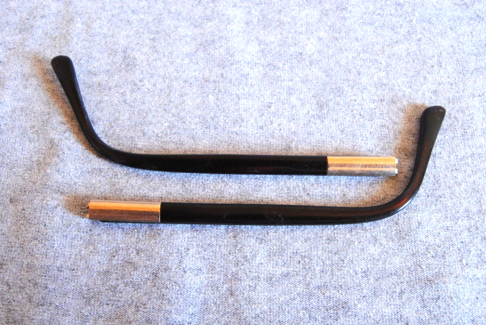 lux france eyeglass temples pair brown 135mm
