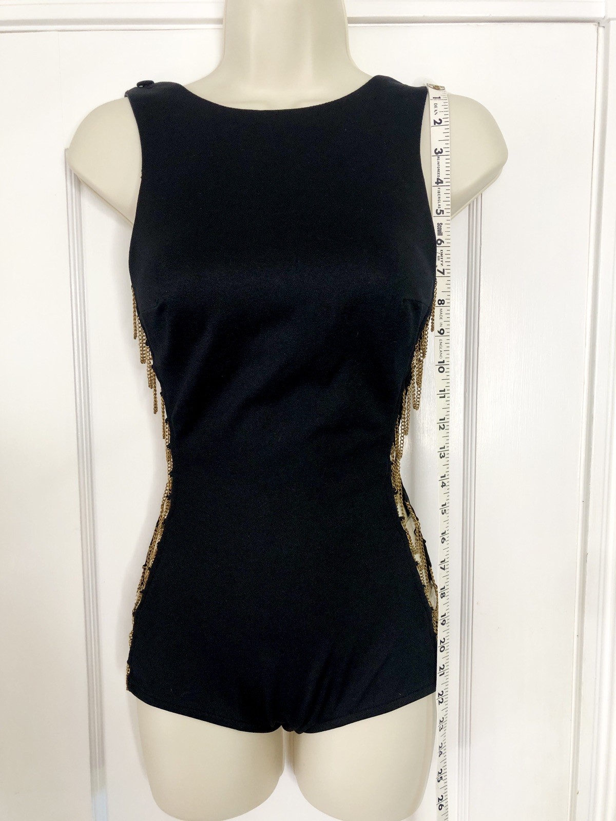 VTG 1960’s RETRO Bill Blass Exclusively For Roxanne BLACK BOMBSHELL Swimsuit Sm