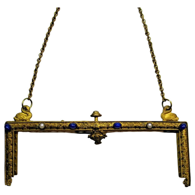 Antique Vintage Purse Frame Jewelled – SELLER PAYS US TARIFFS