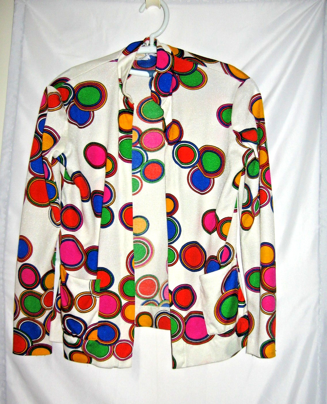 60s Psychedelic Top Bell Bottom Pants Festival Montaldo Pat Richards Light Knit