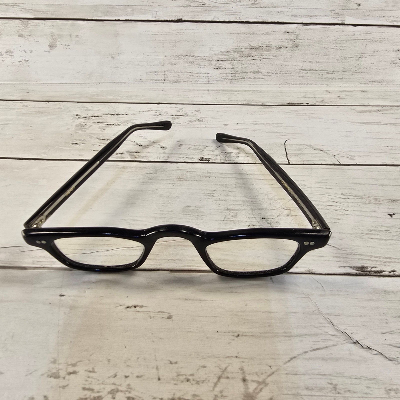 Vintage Martin Eyeglasses Frames Black Japan M452 Rectangular Mid Century Style