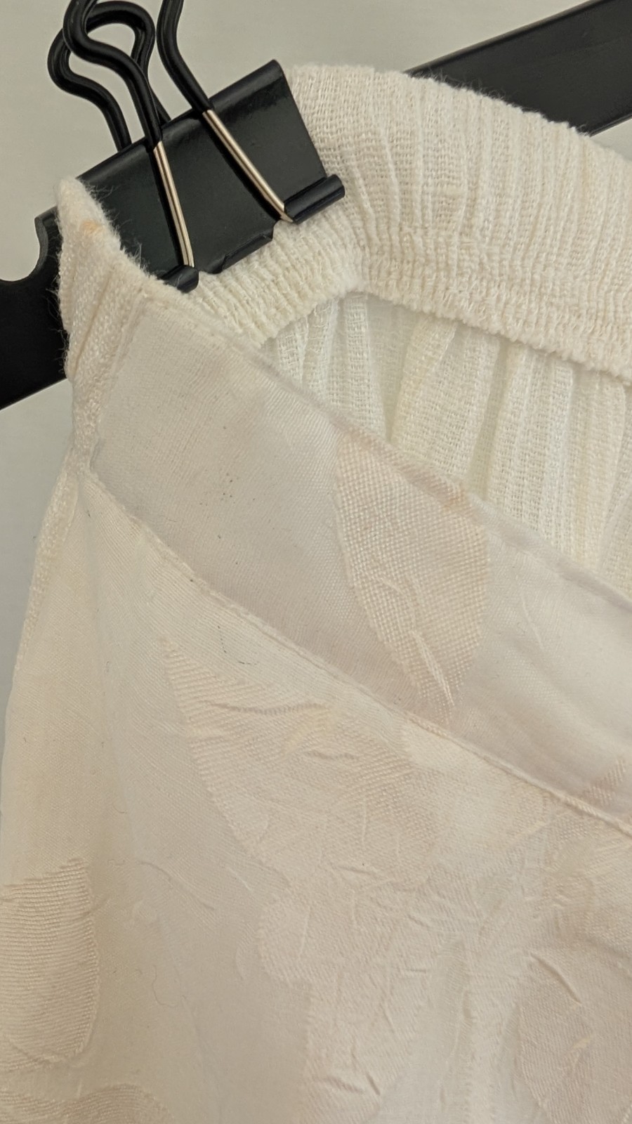 Vintage deadstock David Dart Linen Blend Lace Skirt Size Large Off White