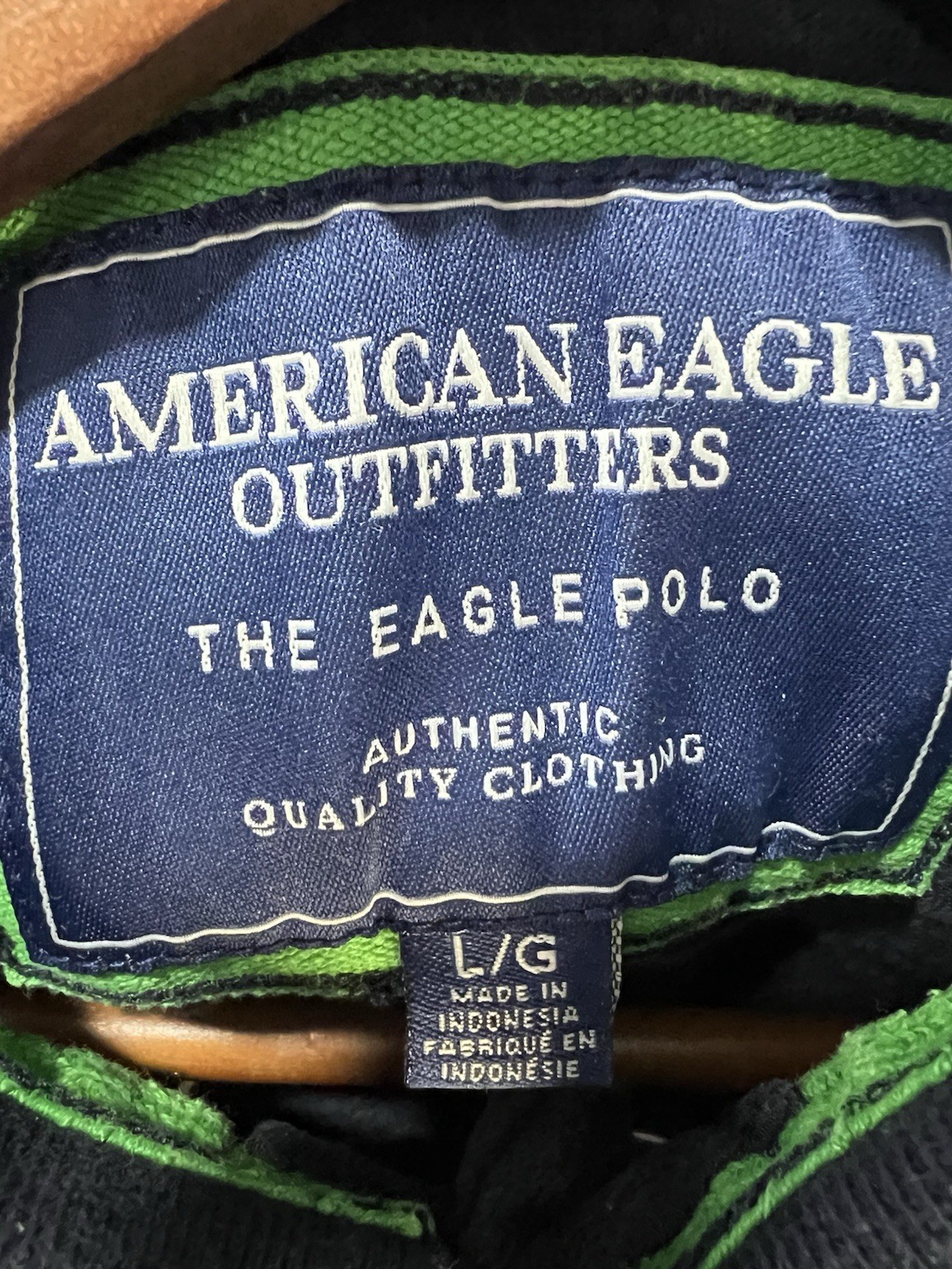 American Eagle Outfitters Y2K Era Long Sleeve Rugby Shirt Embroidered Logo Large
