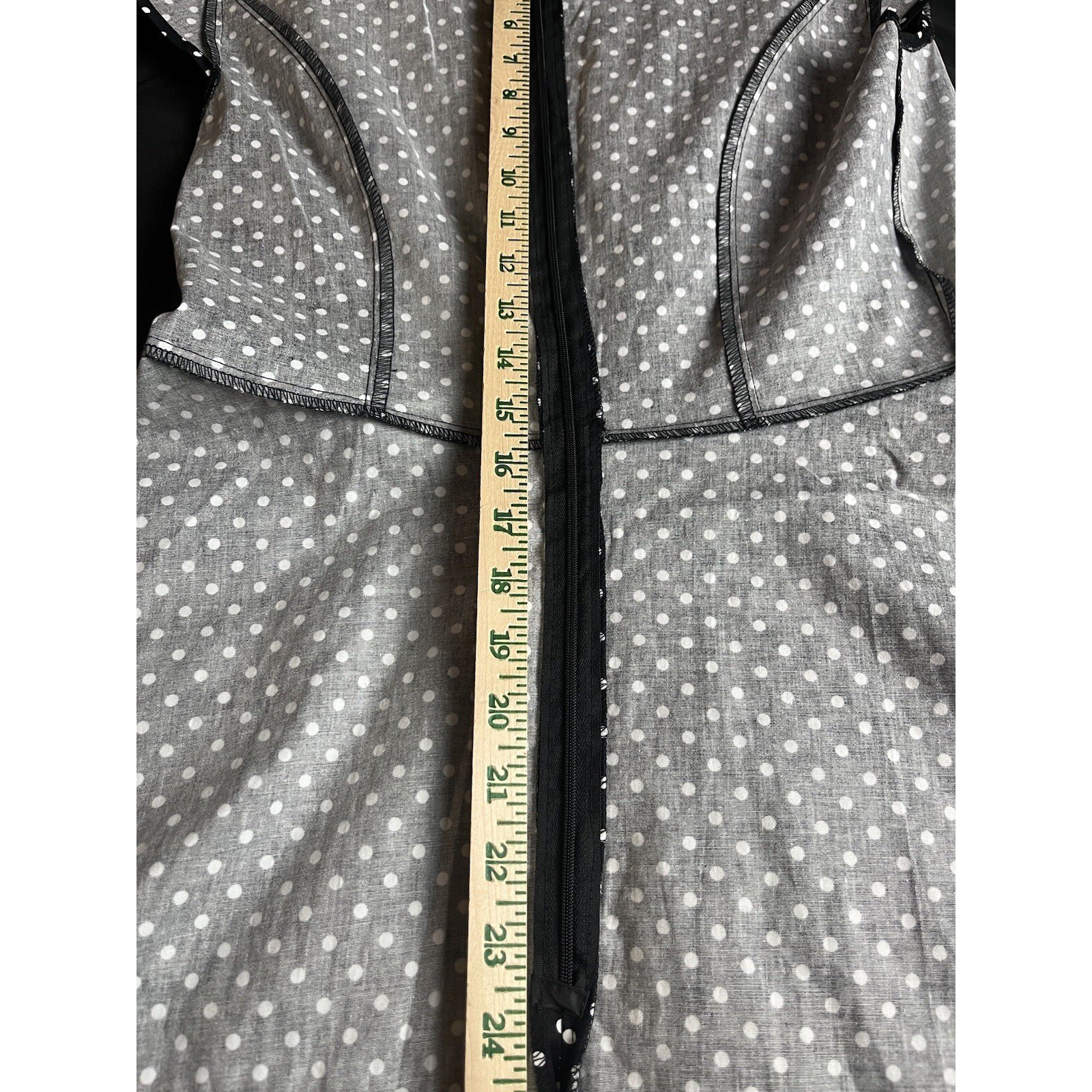 Dressystar Black White Polka Dot Rockabilly Retro A-Line Swing Party Dress Large