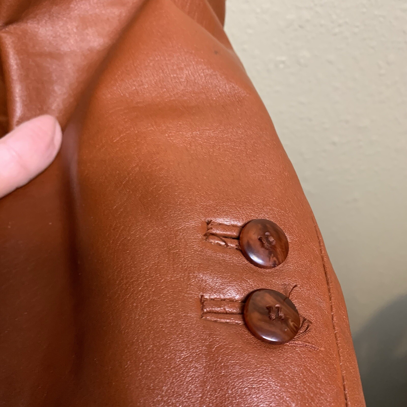 VTG Rue Royale By Nino Cerruti Mens Leather Jacket 44R Rust/Brown 70s Bob Dylan