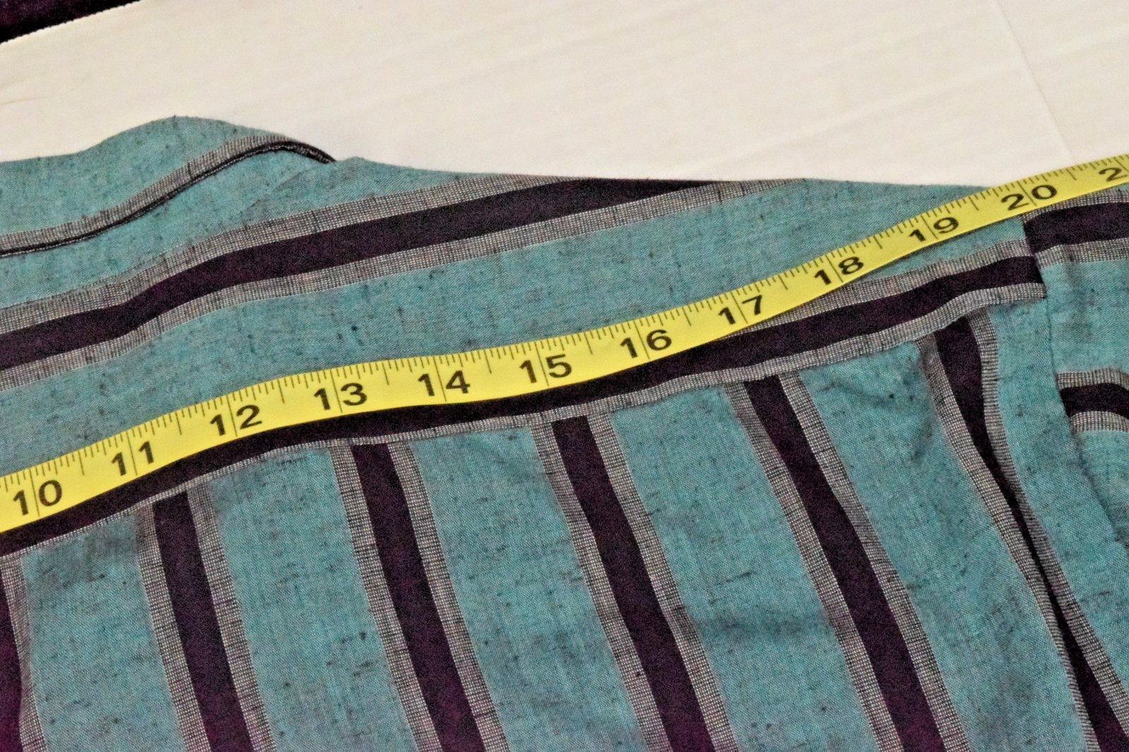 Vintage Leisure Shirt Pavo Size XL 70s Green Black Stripe Made Korea