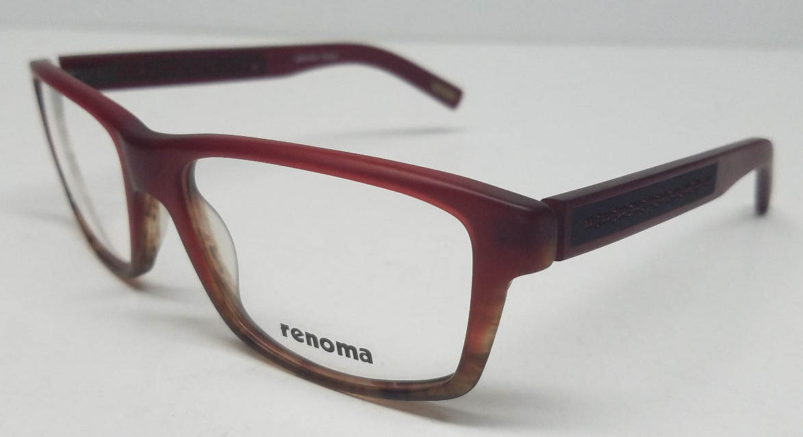 NEW RENOMA Optical Eyeglasses Frames Glasses Red 56-18-138 w Case Unisex R1052